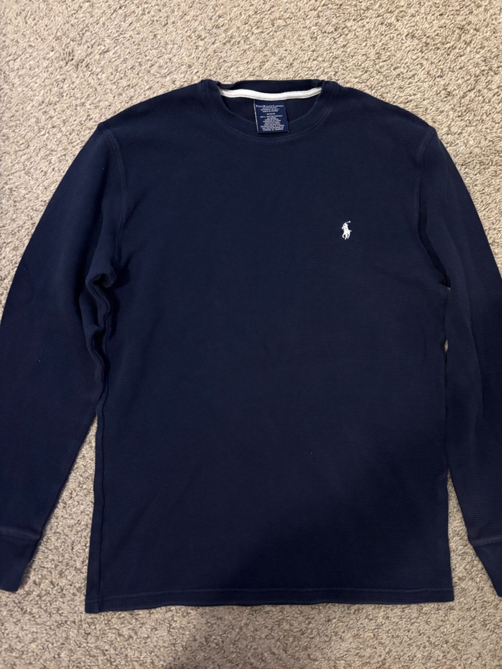 Polo by Ralph Lauren Navy Long Sleeve Waffle Crew size Medium